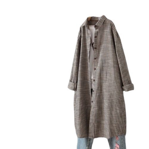 Sukienka koszulowa damska w st – Casual Loose Linen Shirt Dress recenzja i cena