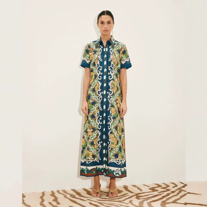 Jesień 2026 Nowa Oryginalna Mo – Casual Loose Linen Shirt Dress recenzja i cena