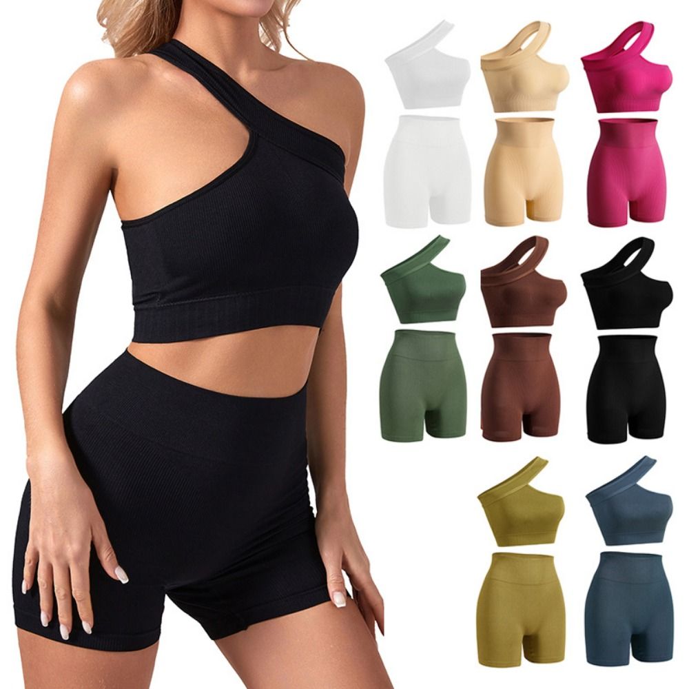 2 szt. Damskie, bezszwowe zest – Seamless Ribbed Workout Tank Top recenzja i cena