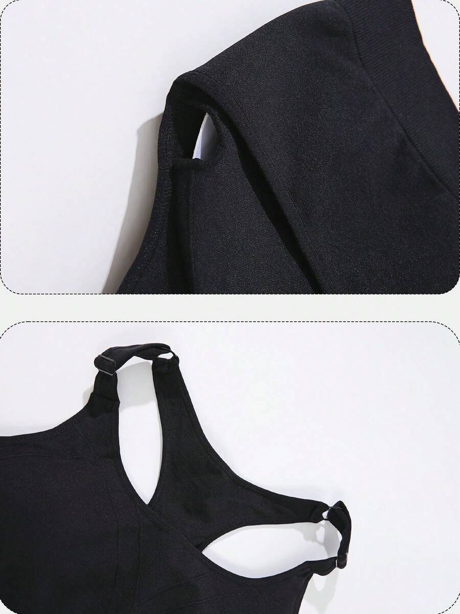 1 szt. Czarny Sportowy Top Bez – Seamless Ribbed Workout Tank Top recenzja i cena