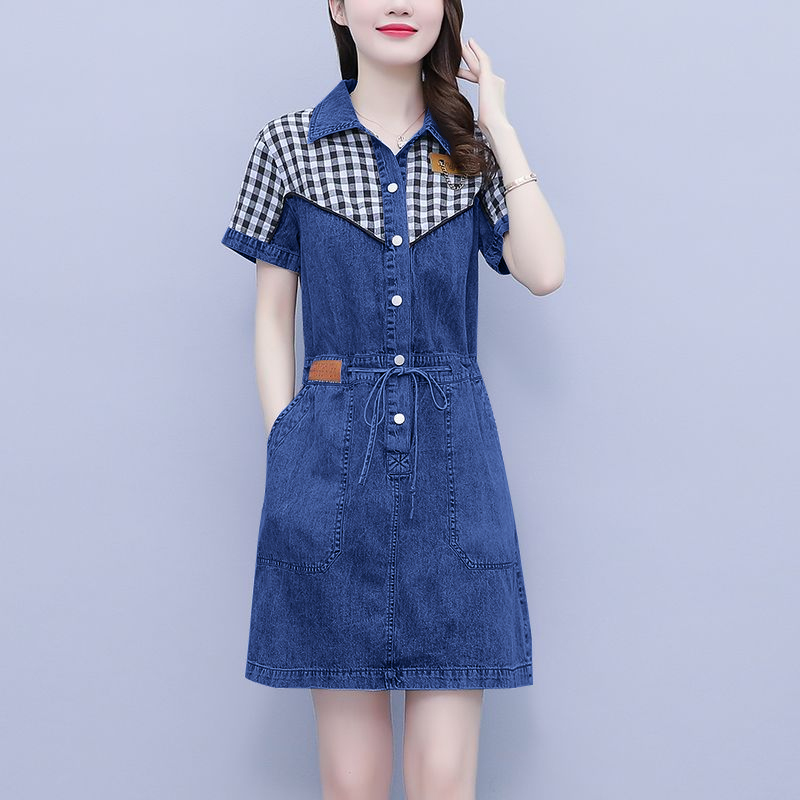 Sukienka plus size damska z ko – Korean Style A Line Shirt Dress recenzja i cena