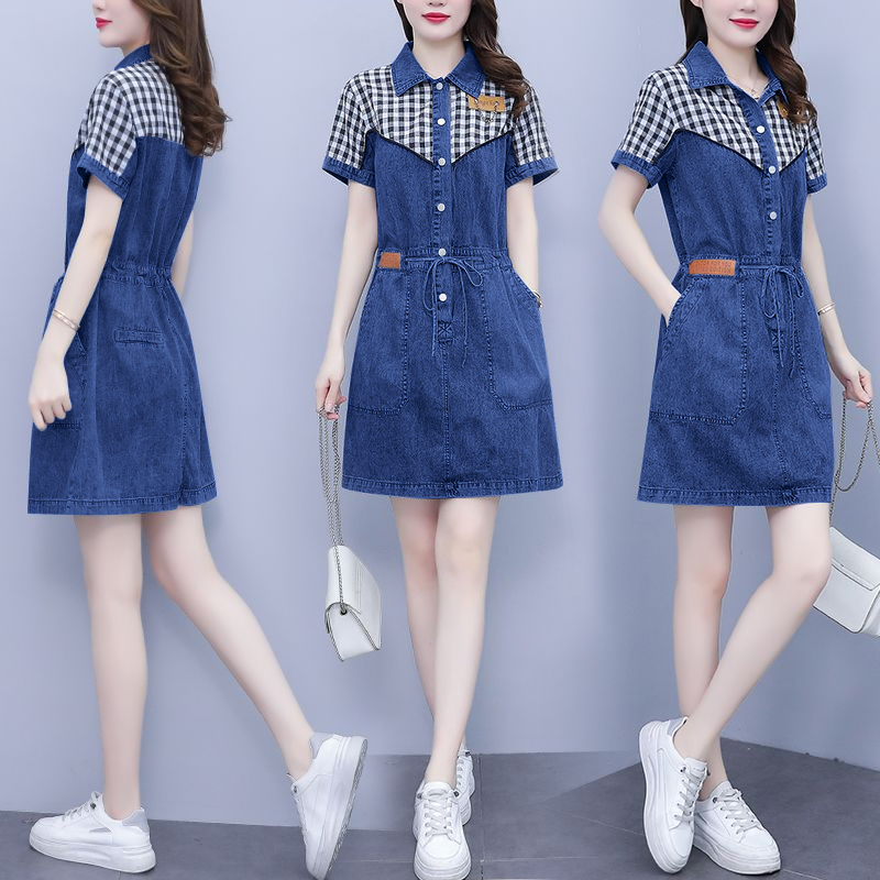 Sukienka plus size damska z ko – Korean Style A Line Shirt Dress recenzja i cena