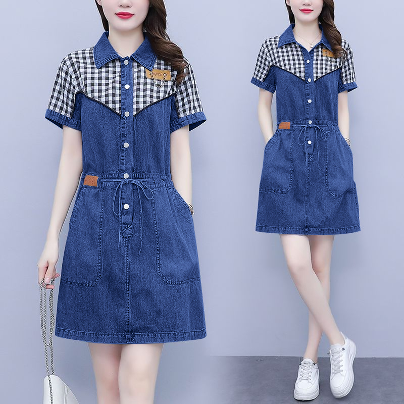 Sukienka plus size damska z ko – Korean Style A Line Shirt Dress recenzja i cena